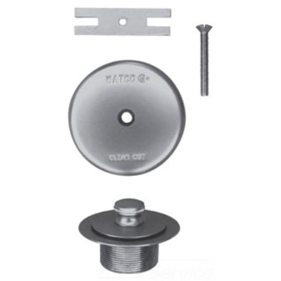 Watco 38190-PB Push Pull Polished Brass Single-Hole Overflow Plate