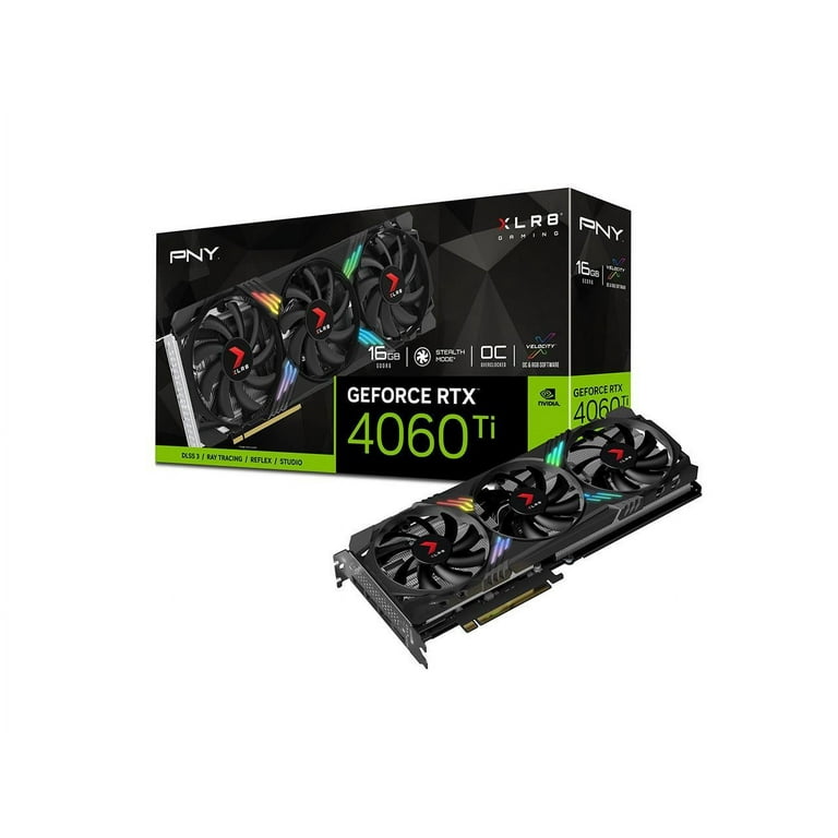 PNY GeForce RTX 4060 Ti 16GB XLR8 VERTO EPIC-X RGB Overclocked Triple Fan Graphics Card GPU - Walmart.com PNY GeForce RTX 4060 Ti 16GB XLR8 VERTO EPIC-X RGB Overclocked Triple Fan Graphics Card GPU - Walmart.com