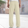 thumbnail image 6 of Audhol Joggers for Women, Women Fleece Baggy Sweatpants with Pockets Wide Straight Leg High Waist Joggers Pants Winter Clothes Womens Sweatpants Beige L, 6 of 7