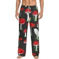 thumbnail image 2 of Kdxio Red Mushrooms Print Men's Sleep Pajama Pant Lounge Pants with Pockets, 2 of 8