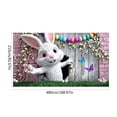 thumbnail image 3 of Garage Door Easter Banner 16x7 ft, Bunny Rabbit & Egg Spring Flower Cover Decoration, Large Outdoor Indoor Hanging Background for Party Supplies & Welcome Decor, 3 of 6