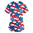 thumbnail image 4 of LHVUOA Womens 4th of July Scrub Tops Vintage Star and Stripes Printed Short Sleeve Tops Plus Size Loose Fit Independence Day Nursing Uniforms, 4 of 5