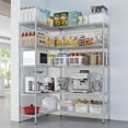 thumbnail image 2 of Tcbosik 69.7''W Metal Shelf, 5-Tier Wire Shelving Unit, Adjustable Kitchen Pantry Storage Rack, Commercial Shelf for Garage Organizer, 69.69"L x 15.75"W x 70.87"H, Chrome, 2 of 6