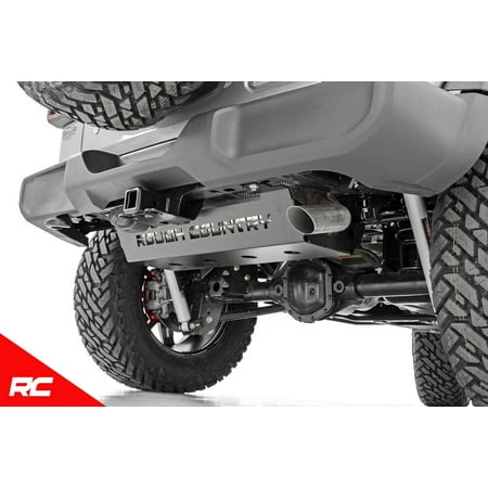 Jeep Liberty Muffler Rough Country Skid Plate Muffler Armor (fits) 2018-2019 Jeep Wrangler JL 10599 Muffler Skid Plate JL ()