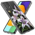 thumbnail image 2 of MUNDAZE Samsung Galaxy A53 White Lavender Lily Purple Lilies Flowers Floral Shockproof Clear Hybrid Protective Phone Case Cover, 2 of 5
