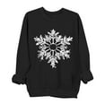 thumbnail image 2 of Women's Christmas Sweatshirts Long Sleeve Crewneck Ribbed Cuffs Holiday Pullover Shirts Black-1 L, 2 of 6