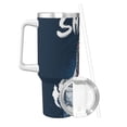 thumbnail image 2 of Fotbe Shark Pattern 40oz Ice Bully With Handle And Straw Stainless Steel Vacuum Insulated Cup And 2 In 1 Straw Lid, 2 of 8