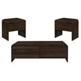 thumbnail image 2 of New Classic Furniture Mara 3-Piece Wood Cocktail Table & 2 End Tables in Walnut, 2 of 16