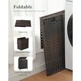 thumbnail image 6 of Laundry Hamper with Lid, 112 L Handwoven Rattan Wicker Laundry Basket, 2 Removable Liner Bags Metal Heightened Feet, 6 Mesh Bags, 2 Section Large Clothes Hamper for Bathroom Bedroom, Brown, 6 of 14