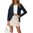 thumbnail image 2 of Qiylii Women Velvet Jacket, Solid Color Long Sleeve Irregular Ruffle Tops, 2 of 6