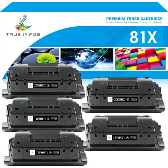 True Image Compatible Toner Cartridge for HP CF281A CF281X LaserJet Enterprise MFP M630h M630dn M630f M630z Black 5-Pack
