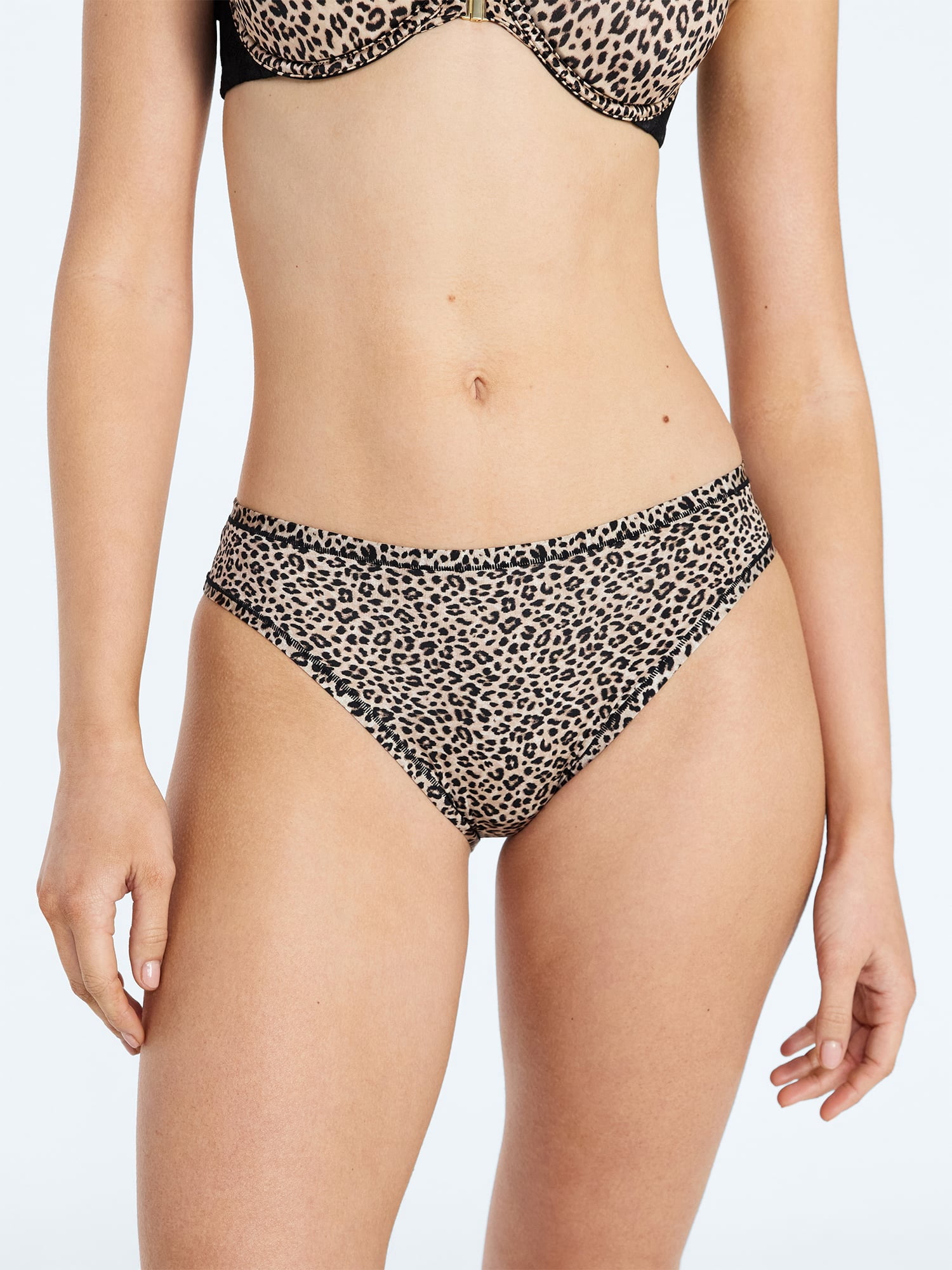 Joyspun Women's Shine Micro Thong Panties, 3-Pack, Sizes XS-XXXL