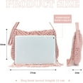 thumbnail image 2 of Retro Crochet Crossbody Shoulder Bag for Women Woven Fringe hobo bags Summer Beach Handmade Purse, 2 of 8