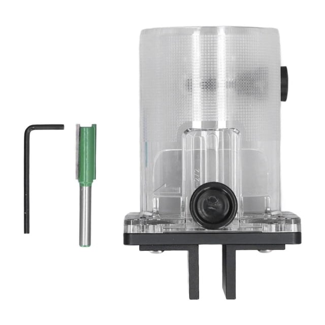 OuitbleBracket Router de mano Soporte para Router de mano 2 en 1, Conector para Trimmer de Madera, Localizador de Ranuras para Router de Madera, Base para Trabajo de Carpintería de 13‑36mm