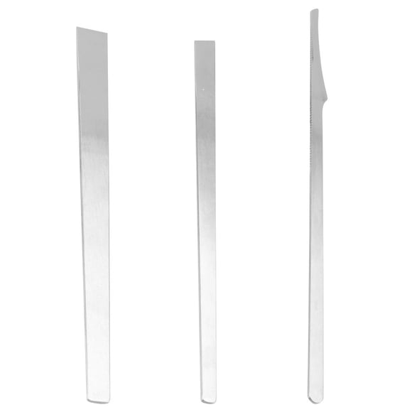 LEEYNEER 3PCS Pedicure Tools Set Removing Dead Skin Stainless Steel Nail Care Kit Silver Color