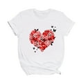 thumbnail image 4 of ICHUANYI Clearance Women Bicycle T-shirt Summer Casual Tops Korean Harajuku Style Graphic Tops(White, XL) ICHUANYI WER2023081007472, 4 of 9