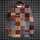 thumbnail image 3 of Suéter de otoño e invierno para hombre con estampado 3D de rayas de colores a cuadros, ropa informal deportiva de calle a la moda para hombre, 3 of 5