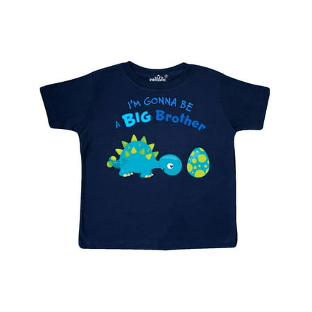 Happy Dinosaur Future Big Brother Toddler T-Shirt (Best Big Brother T Shirt Next)