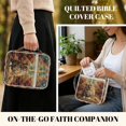 thumbnail image 4 of ZUXONGSY Lion Cross Print Quilted Bible Case for Women Bible Bag Stylish Handbag with Multiple Pockets Carrying Book Case for Religious, 4 of 7