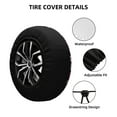 thumbnail image 2 of Fotbe skull with hearts Pattern Spare Tire Cover Thickening Universal Fit for Jeep, Trailer, RV, SUV, Truck, Tough Tire Wheel Soft Cover-16 inch, 2 of 6