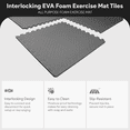 thumbnail image 3 of Everyday Essentials 24sqf 3/4'' EVA Foam Interlocking Exercise Protective Flooring, 6-Tile, 3 of 11