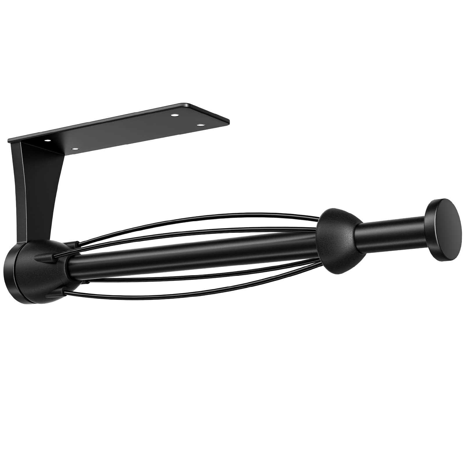 Black Paper Towel Holder Under Single Hand Operable Wall Mount