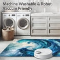 thumbnail image 5 of ODIKA 9'x12' Machine Washable Non-Slip Area Rug, Mystic Ocean Charm Ivory Sand High Traffic Rug, Blue, 66871, 5 of 7