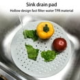 TureClos Kitchen Rubber Sink Drain Mat Heat Resistant Home Table Dish