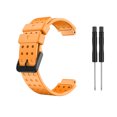 thumbnail image 1 of Correa de reloj Irfora Correa de reloj de silicona porosa de 22 mm con destornilladores, correa de reloj de repuesto para hombres y mujeres, compatible con reloj GARMIN, naranja Irfora Correa de reloj, 1 of 2