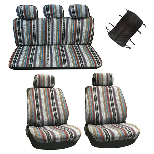 10 Pc Universal Baja Inca Saddle Mexican Blanket Seat Cover Set Com - Mexican Blanket Seat Covers Vw Bug