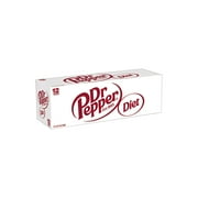 Diet Dr Pepper Soda Pop, 12 fl oz, 12 Pack Cans