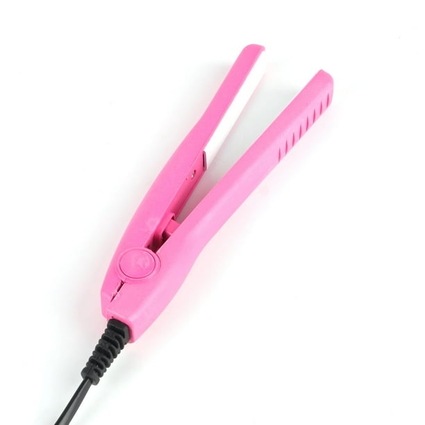 Professional Mini hair straightener Iron Pink Ceramic Electronic