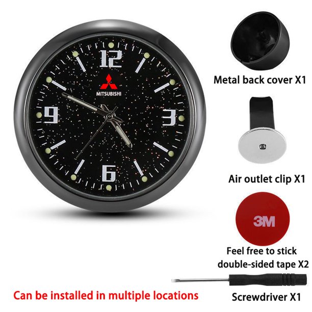 Reloj Automático Luminoso Mini Ventilación De Aire De Coche Impermeable De Cuarzo Con Clip De Salida Para Accesorios De Estilo