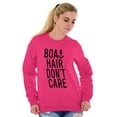 thumbnail image 4 of Boat Hair Don't Care Ocean Vibes Cute Women Crewneck Sweatshirt Brisco Brands M, 4 of 6