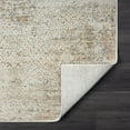 thumbnail image 5 of 2' X 3' Gray Damask Distressed Area Rug, 5 of 9