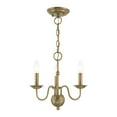 thumbnail image 2 of Livex Lighting - Windsor - 3 Light Mini Chandelier in Traditional Style - 14, 2 of 5