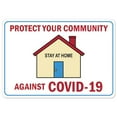 thumbnail image 1 of SignMission OS-NS-RD-1014-25501 Covid-19 Notice Sign - Protect Your Community Against Covid-19, 1 of 1
