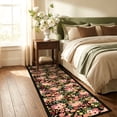 thumbnail image 5 of 2'x8' Floral Runner Rug,Non Slip Washable Boho Hallway Runner Rug with Rubber Backing,Soft Faux Wool Kitchen Runner,Low-Pile Carpet for Bedroom, Entrance, 5 of 7