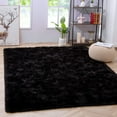 thumbnail image 2 of Lochas Luxury Fluffy Rugs Ultra Soft Shag Rug for Bedroom Living Room Kids Room, Children,6'x9',Black, 2 of 7