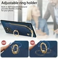 thumbnail image 6 of ELEHOLD for Samsung Galaxy S21 Ultra Zipper Wallet Case with Back Card Holders Metal Ring Holder Kickstand Function Leather Shockproof Card Wallet Case for Women Men,blue, 6 of 8