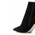 thumbnail image 4 of FSJ Women Simple Pointed Closed Toe Ankle Boots Flared High Heel Side Zippeer Short Boots Dressy Party Shoes Size 11 Black, 4 of 4