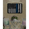 thumbnail image 4 of Blue American Flag Outdoor TV Cover 70 to 75 Inch Weatherproof, Black White Stripe US Flag Stars 600D Oxford TV Covers with Waterproof Zipper, Outside Flat TV Screen Protector Size 68"Wx42"Hx4.5"D, 4 of 7