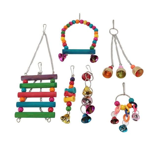 Juguetes De Campana Oscilante Para Loros, Juego Colorido De Juguetes Para Pájaros Que Promueven La Escalada De Ejercicio Para Agapornis Para Cacatúas