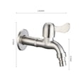 thumbnail image 3 of RUNROTOO Stainless Steel Bathroom Tap for Washing Machine with Silver Finish Ensuring Durability and Reliability G1/2 Inch, 3 of 8