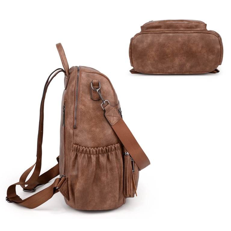 Vegan Leather Convertible Mini Backpack Purse Daypack Tassel Travel Work Amazon.com: ECOSUSI Mini Backpack for Women Leather Small  main image 2