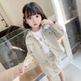 thumbnail image 5 of Lcxweerr 2Pcs Set Kids Girls Denim Jacket+Mini Skirt Outfit 3-8T Toddler Casual Long Sleeve Top and Line Skirt Outfit, 5 of 5