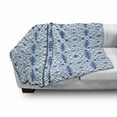 thumbnail image 3 of Ethnic Soft Flannel Fleece Throw Blanket, Hippie Design Inspired by Culture Grunge Folk and Geometric Motif, Cozy Plush for Indoor and Outdoor Use, 60" x 80", Navy Blue and White, by Ambesonne, 3 of 6