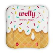 Welly Flex Fabric Bandages, Ice Cream Pattern Bravery Badges for Kids, Assorted Sizes, 48 Count