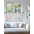 thumbnail image 5 of Sheer Curtains 2 Panels Set, Summer Gradient Pink Teal Ocean Coral Sea Window Sheer Curtains for Living Room/Bedroom, Light Filtering Rod Pocket Voile Drapes, 52" W x 54" L, 5 of 5