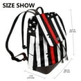 thumbnail image 2 of Goofa Firefighters USA Flag for Leather Backpack Purse for Women Fashion Multipurpose Design Handbag Ladies Shoulder Bags Travel Backpack, 2 of 4